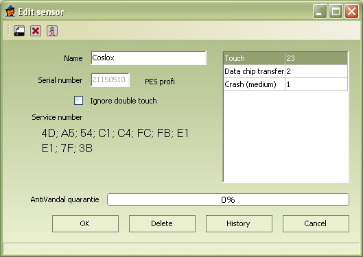 Edit sensor