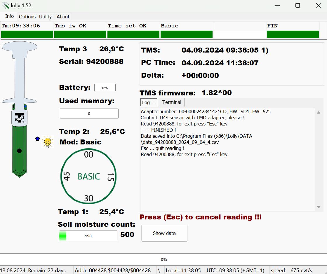 Lolly main page (expanded view)