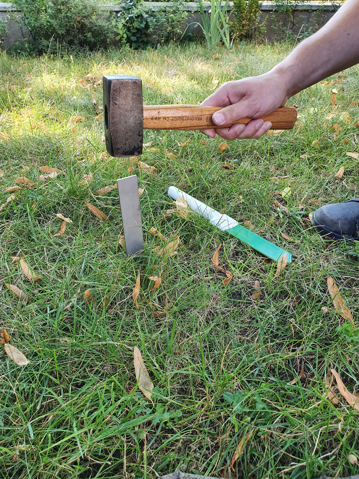 TMS Installation Tool making a clean pilot hole in the soil